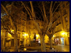 Valencia by night - Placa de Rodrigo Botet, opposite our hotel